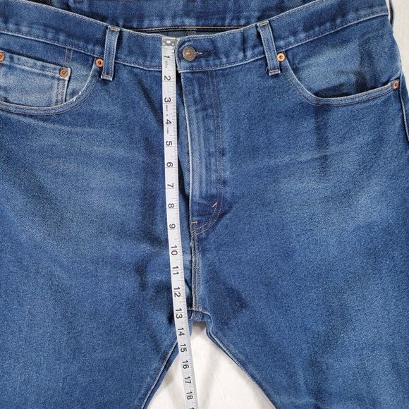 Levi's 517 Mens Jeans 40 x 29 Boot Cut Blue Denim High Rise Red Tab Pants Casual - Picture 8 of 11